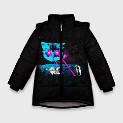 Куртка зимняя для девочки Кошак, цвет: 3D-светло-серый