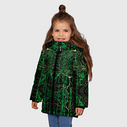 Куртка зимняя для девочки Древо, цвет: 3D-черный — фото 2