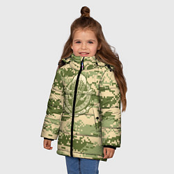Куртка зимняя для девочки ВДВ СССР, цвет: 3D-черный — фото 2