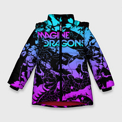Куртка зимняя для девочки Imagine Dragons, цвет: 3D-красный