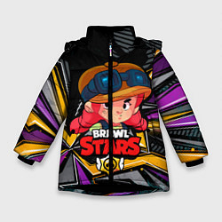 Куртка зимняя для девочки Jessie brawl stars, цвет: 3D-черный