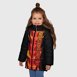 Куртка зимняя для девочки Iron Maiden, цвет: 3D-черный — фото 2