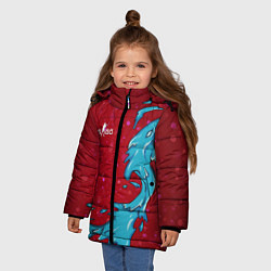 Куртка зимняя для девочки CS GO Water Elemental, цвет: 3D-черный — фото 2