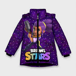Куртка зимняя для девочки Brawl stars Шелли, цвет: 3D-черный