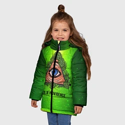 Куртка зимняя для девочки Всевидящее око, цвет: 3D-черный — фото 2