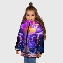 Куртка зимняя для девочки Доктор Стоун, цвет: 3D-светло-серый — фото 2