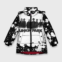 Куртка зимняя для девочки LINKIN PARKспина, цвет: 3D-красный