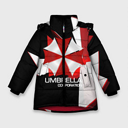 Куртка зимняя для девочки UMBRELLA CORP, цвет: 3D-красный