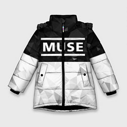 Куртка зимняя для девочки Muse, цвет: 3D-черный