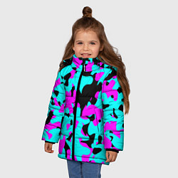 Куртка зимняя для девочки Modern Camouflage, цвет: 3D-светло-серый — фото 2