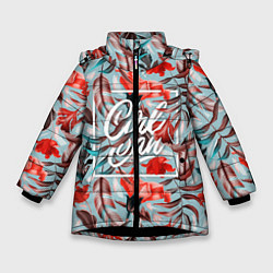 Куртка зимняя для девочки Girl Can, цвет: 3D-черный