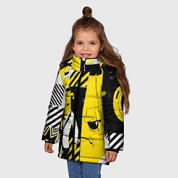Куртка зимняя для девочки Agent Peely Агент Пили, цвет: 3D-черный — фото 2