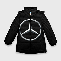 Куртка зимняя для девочки MERCEDES-BENZ CARBON, цвет: 3D-черный