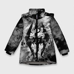 Куртка зимняя для девочки THE ELDER SCROLLS, цвет: 3D-светло-серый