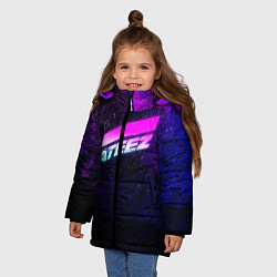 Куртка зимняя для девочки ATEEZ neon, цвет: 3D-светло-серый — фото 2
