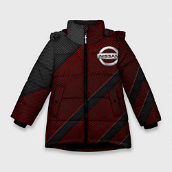 Куртка зимняя для девочки Nissan, цвет: 3D-черный