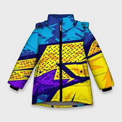 Куртка зимняя для девочки Bona Fide Одежда для фитнеса, цвет: 3D-светло-серый