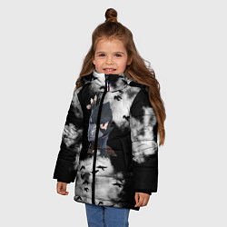 Куртка зимняя для девочки Ворон, цвет: 3D-черный — фото 2