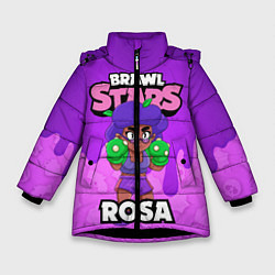 Куртка зимняя для девочки BRAWL STARS ROSA, цвет: 3D-черный