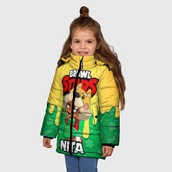 Куртка зимняя для девочки BRAWL STARS NITA, цвет: 3D-черный — фото 2