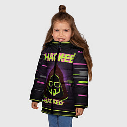 Куртка зимняя для девочки Hacked, цвет: 3D-черный — фото 2