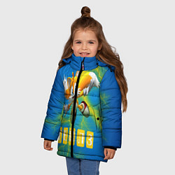 Куртка зимняя для девочки Sonic - Майлз Тейлз, цвет: 3D-светло-серый — фото 2