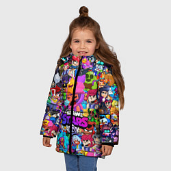 Куртка зимняя для девочки BRAWL STARS SANDY, цвет: 3D-светло-серый — фото 2