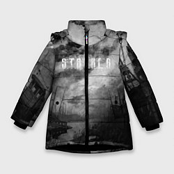 Куртка зимняя для девочки STALKER, цвет: 3D-черный