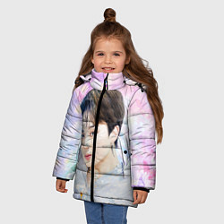 Куртка зимняя для девочки БТС 2020 Season Greeting Чимин, цвет: 3D-черный — фото 2