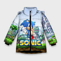 Куртка зимняя для девочки SEGA SONIC, цвет: 3D-черный