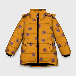 Куртка зимняя для девочки CoronaVirus, цвет: 3D-черный