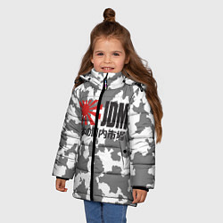 Куртка зимняя для девочки JDM Style, цвет: 3D-светло-серый — фото 2