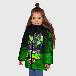 Куртка зимняя для девочки BRAWL STARS VIRUS 8-BIT, цвет: 3D-черный — фото 2