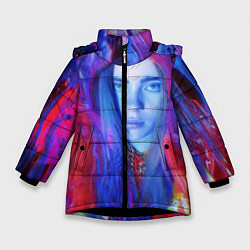 Куртка зимняя для девочки Billie Paint Colors, цвет: 3D-черный