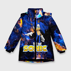 Куртка зимняя для девочки СОНИК, цвет: 3D-черный