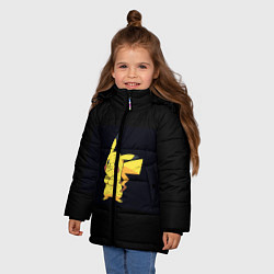 Куртка зимняя для девочки Покемон, цвет: 3D-светло-серый — фото 2