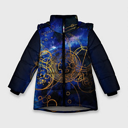 Куртка зимняя для девочки Space Geometry, цвет: 3D-светло-серый