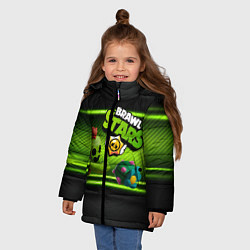 Куртка зимняя для девочки Brawn stars Spike Спайк, цвет: 3D-черный — фото 2