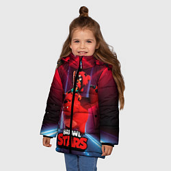 Куртка зимняя для девочки Brawl stars Nita Нита, цвет: 3D-красный — фото 2
