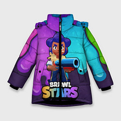 Куртка зимняя для девочки Brawl stars Шелли, цвет: 3D-черный
