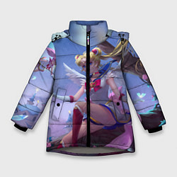 Куртка зимняя для девочки СЕЙЛОР МУН, цвет: 3D-светло-серый