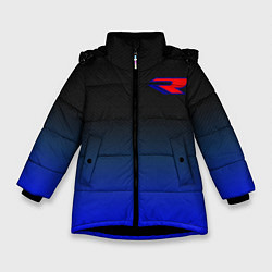 Куртка зимняя для девочки Suzuki Bike, цвет: 3D-черный