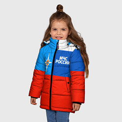 Куртка зимняя для девочки Флаг МЧС России, цвет: 3D-черный — фото 2