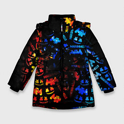 Куртка зимняя для девочки MARSMELLO FIRE, цвет: 3D-черный