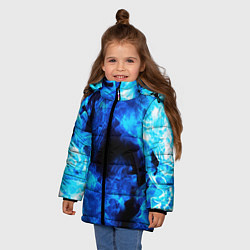 Куртка зимняя для девочки СИНИЙ ОГОНЬ, цвет: 3D-черный — фото 2