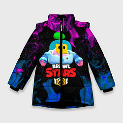 Куртка зимняя для девочки BRAWL STARS SPROUT 13, цвет: 3D-черный