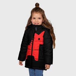 Куртка зимняя для девочки Единорог минимал, цвет: 3D-черный — фото 2