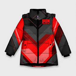 Куртка зимняя для девочки DOOM Eternal, цвет: 3D-черный