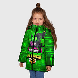 Куртка зимняя для девочки Brawl Stars Virus 8-Bit, цвет: 3D-красный — фото 2