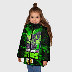 Куртка зимняя для девочки Brawl stars 8-BIT, цвет: 3D-светло-серый — фото 2